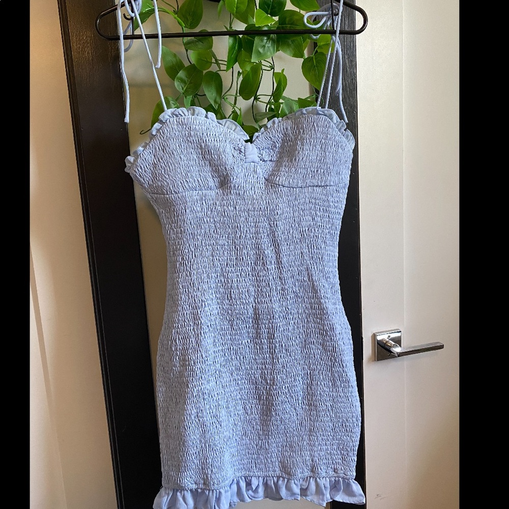 Hello Molly blue ruched bodycon dress